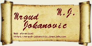 Mrgud Jokanović vizit kartica